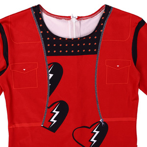 Costume de cosplay rouge Descendants 4, combinaison pour Halloween, tenue de scène, taille adulte - Product Image 2