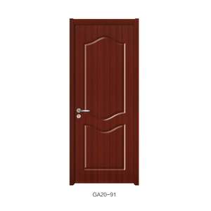 Porte intérieure en bois MDF PVC marron fournie par un fabricant chinois