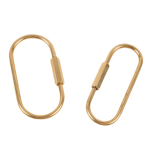 Brass Oval <b>Key</b> Ring Screw Type Minimalist Nordic Design Car Keychain Metal <b>Key</b> <b>Chain</b> - Product Image 3