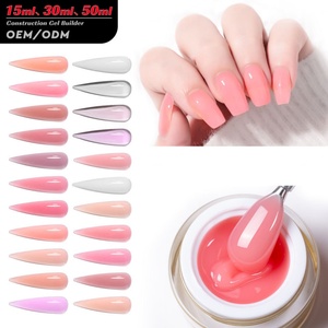 JTING Muestra Gratuita, Diseño de Frascos Dorados de 15ml, 30ml, 50ml, 22 Colores, Gel Constructor de Uñas, Suministros para Uñas OEM, Marca Privada - Product Image 1