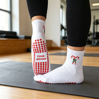 Chaussettes de yoga et de Pilates personnalisées en gros, antidérapantes, respirantes, avec impression personnalisée, pour studio de fitness et cours de yoga