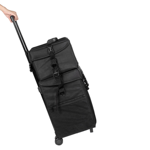 Bolsa de maquillaje con ruedas 2 en 1, estuche de maquillaje Oxford duradero con ruedas, bolsa de maquillaje con ruedas de viaje profesional - Product Image 2