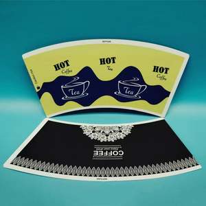 แก้วกระดาษเคลือบ PE ขนาดสั่งทำพิเศษ 4 ออนซ์ ถึง 16 ออนซ์ แบบผนังเดี่ยวหรือสองชั้น พิมพ์ลายพัดลม สำหรับอาหาร ขนม บะหมี่ สลัด - Product Image 1