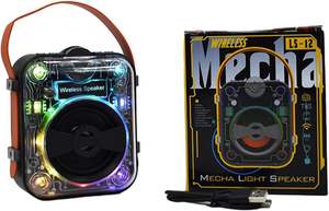 透明メカRGBピックアップリズムライトゲームポータブルBluetoothミニスピーカーキャンプ重低音パーティーミュージックボックスサブウーファー - Product Image 2