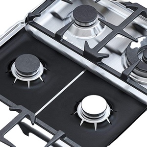 Nuevo Diseño Negro Plateado 27x27cm Cubierta para Quemador de Estufa de Gas Antiadherente Resistente al Calor con Certificación LFGB de PTFE+Fibra de Vidrio Ecológica - Product Image 3