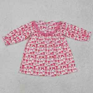 Précommande MAMAS BESTIE Coquette arcs rose petites filles tenues bébé smocké bulle barboteuse soeur correspond bébé vêtements nouveau Design - Product Image 4