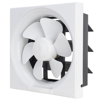 Ventilateur d'extraction mural pour cuisine et salle de bain, 10 pouces, 60 dB, faible bruit, 40W, économe en énergie, design à persiennes carrées blanches, facile à installer