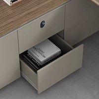 Bureau de direction en forme de L en panneaux de bois modulaires haut de gamme pour bureau moderne