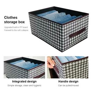 Fabric Storage <b>Box</b> Closet <b>Wardrobe</b> Clothes Organizer <b>Box</b> Foldable Organizer Drawer for Clothing Pants Jeans - Product Image 5