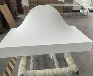 <span class=keywords><strong>Lavabo</strong></span> de superficie sólida artificial a <span class=keywords><strong>precio</strong></span> de fábrica de China, <span class=keywords><strong>lavabo</strong></span> de pared colgante mate blanco, fregadero de resina de piedra Artificial para Baño - Product Image 4