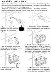 Suction cup shower rack, wall-mounted rack, bathroom <b>storage</b> rack, <b>kitchen</b> <b>storage</b> basket - stainless steel - Product Image 4