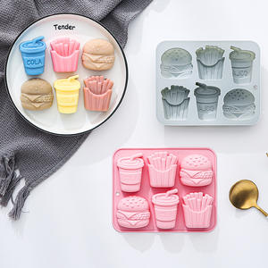 <span class=keywords><strong>Molde</strong></span> de Silicona para Pasteles de Halloween, <span class=keywords><strong>Molde</strong></span> para Hornear, 6 en 1, Forma de Hamburguesa y Papas Fritas, para Jabón Hecho a Mano, Gelatina, Resina Epoxi - Product Image 2