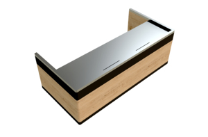 เคาน์เตอร์คิดเงินร้านสะดวกซื้อคุณภาพสูง ทำจากเหล็กและไม้เอ็มดีเอฟ เคาน์เตอร์คิดเงินซูเปอร์มาร์เก็ตและร้านค้าปลีก - Product Image 5