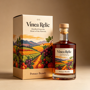 Scatola di Carta Pieghevole Sostenibile con Stampa in Rilievo per Confezione di <span class=keywords><strong>Grappa</strong></span> di Vitigno, Confezione per Vino <span class=keywords><strong>da</strong></span> Vendita al Dettaglio - Product Image 2