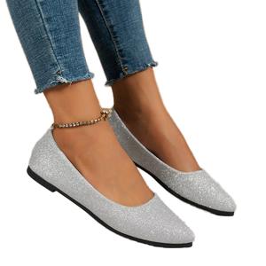 European American Women's Casual <b>Flats</b> for Spring Summer Sequins Glitter Fashion Trend Rubber Shallow Mouth <b>Pointed</b> <b>Toe</b> <b>Flat</b> - Product Image 1