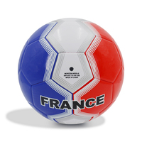 Ballon de football de la Coupe du monde de football de la FIFA 2026 en France avec impression du drapeau national, taille officielle 5, bleu, blanc et rouge, ballon de football en PVC