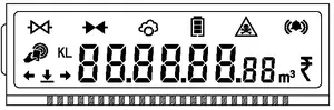 Su Misura 7-Segmento 8 Cifre Display Stn Lcd per Misuratore di Energia Elettrica/Contatore Del Gas