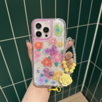 Fantastiques coques en époxy 3 en 1 avec une belle chaîne de téléphone, coque de téléphone antichoc pour IF- HOT 70