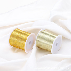 <span class=keywords><strong>Fil</strong></span> de cuivre couleur or 18 carats pour la fabrication de bijoux, <span class=keywords><strong>fil</strong></span> de perlage semi-flexible pour le bricolage, <span class=keywords><strong>fil</strong></span> de perlage pour perles, <span class=keywords><strong>fil</strong></span> artisanal - Product Image 3