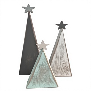 Adorno Navideño de Madera Hecho a Mano, Decoración Rústica de Madera Natural para Centro de Mesa Navideño, Hogar u Oficina - Product Image 1
