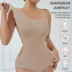 <span class=keywords><strong>Body</strong></span> sin costuras de un hombro para mujer, ropa moldeadora adelgazante, ropa interior moldeadora de cuerpo con control de barriga y <span class=keywords><strong>escote</strong></span> asimétrico - Product Image 3