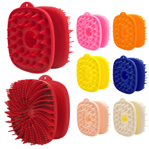 Brosse de bain double face douce sans BPA 2 en 1, brosse à cheveux en silicone pour le massage du cuir chevelu, brosse à shampooing pour le cuir chevelu - Product Image 1