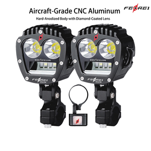 Schnelle Lieferung Ferei <span class=keywords><strong>MT10</strong></span> Pro Professionelles Motorrad-Frontlicht LED 12000 Lumen 3 Linsen 125W IPX8 Wasserdicht Ultra-Lange Reichweite Fernbedienung - Product Image 6