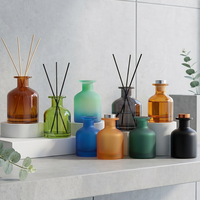 Flacon diffuseur en verre transparent de luxe 50ml 100ml 150ml 200ml pour huiles essentielles d'aromathérapie, rechargeable, conteneur vide pour parfum d'intérieur