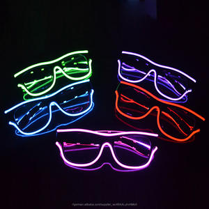 2019 heißer produkte batterie bauen in EL gläser glow in the dark led gläser für party usb aufladbare - Product Image 5