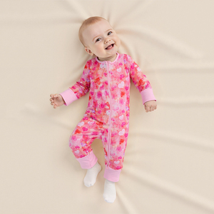 220gsm stampa personalizzata bambini neonati bambino di bambù viscosa pigiama all'ingrosso del <span class=keywords><strong>neonato</strong></span> bambino <span class=keywords><strong>neonato</strong></span> pagliaccetto con cerniera di bambù <span class=keywords><strong>abbigliamento</strong></span> - Product Image 3