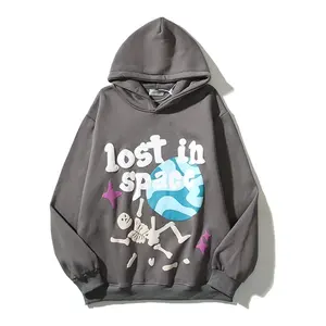 Lost In Space Y2K Streetwear Hoodie rendu cassé planète plein de soleil sweat à capuche graphique, cadeau pour lui