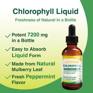 Gotas Líquidas de Complejo de Clorofilina de Marca Privada, Clorofila Líquida, Clorofila para Mejorar la Energía y el Sistema Inmunitario - Product Image 3