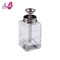 Verre professionnel avec pompe en acier Nail Art distributeur de monomère liquide, bouteille de presse acrylique pour salon et techniciens des ongles