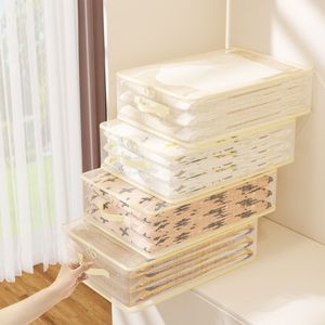 Transparent <b>Bedding</b> Storage Bag, Four Piece Set, Sheet Organizer Bag, Bedroom Wardrobe, Under Bed Drawer Storage <b>Box</b> - Product Image 4