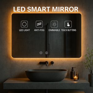Không khung lớn Salon thông minh LED ánh sáng gương chống sương mù nhà vệ sinh cảm ứng với antifog - Product Image 3