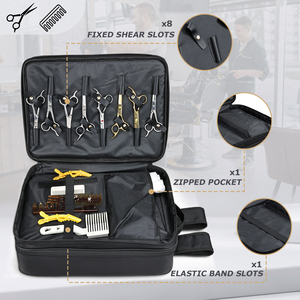Sac de Barbier Professionnel avec Plateau Amovible, Diviseurs Ajustables, Grand Sac de Coiffeur, Sac à Dos de Voyage, Boîte à Tondeuses - Product Image 4