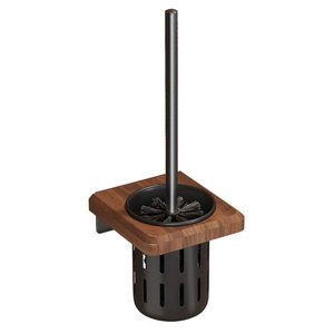 Toilet Brush Holder Wall Mounted Square Plastic Cup Minimalist Design Easy To Clean - Product Image 5