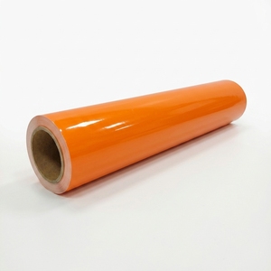 Film vinyle auto-adhésif PVC opaque orange 1006, imperméable et résistant aux UV, pour découpe sur traceur, bannières, enseignes et lettres. - Product Image 1