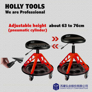 Nhà máy OEM Chiều cao có thể điều chỉnh con lăn nhà để xe ghế lưu trữ Khay Túi hộp Lăn Xe Sửa chữa Phân ghế 360 ° xoay bàn làm việc băng ghế dự bị - Product Image 3