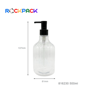 Botellas de Plástico Redondas de 500 ml <span class=keywords><strong>con</strong></span> Bomba Dosificadora para Jabón de Manos, Loción Corporal y Champú - Product Image 3