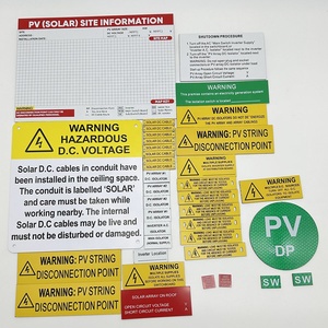 Custom Solar Label Laser Engraving ABS Label Photovoltaic Warning Label - Product Image 3