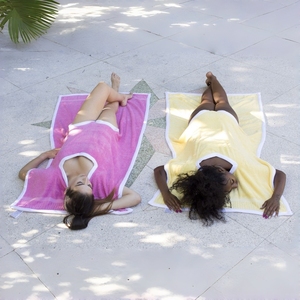 Toalla de Playa 2 en 1 para Mujer, 100% Algodón, Tipo Terry, para Tomar el Sol, Toallas de Playa Personalizables con Logotipo - Product Image 2