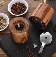 Acaia Penggiling Garam dan Merica Baja Tahan Karat, Set 2 Buah Penggiling Inti Keramik