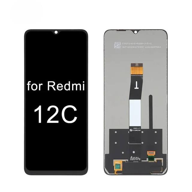 High Quality Replacement for Redmi 12C OEM Digitizer Assembly Full Black LCD Touch Screen 6.7" 3-Year Warranty