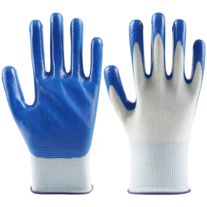 Guantes DE SEGURIDAD acrílicos sumergidos en la palma completa para logística Taller de reparación de automóviles Fábrica Resistente al desgaste Protección laboral Diseño colgante - Product Image 1