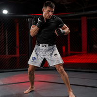 Shorts de boxe MMA pour adultes hommes, imprimé serpent blanc, séchage rapide, légers, respirants, taille élastique, tenue de sport