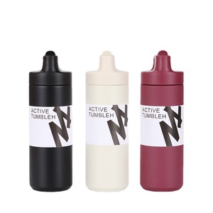 Tùy chỉnh cách nhiệt chai nước Phích chân không <span class=keywords><strong>Flask</strong></span> với hút Rơm & <span class=keywords><strong>Grip</strong></span> phong cách mới 304 thép không gỉ nhiệt uống cup - Product Image 2