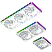 Ventilador ARGB para PC AntarcChill de 360 mm, Modular, Triple, con Patrón de CD en el Centro, Espejo Lateral Halo, Alto Flujo de Aire, Altas RPM, Rodamiento Hidráulico