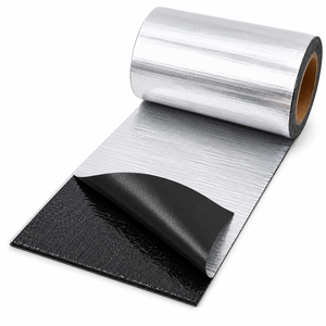 Bande de <span class=keywords><strong>bitume</strong></span> imperméable à forte adhérence, flexible, avec film PE à épaisseur personnalisable, pour toiture plate, parapet, sous-sol, extérieur - Product Image 1