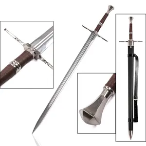 The Witcher 3 Wild memburu senjata logam Geralt of Rivia pedang baja dua tangan